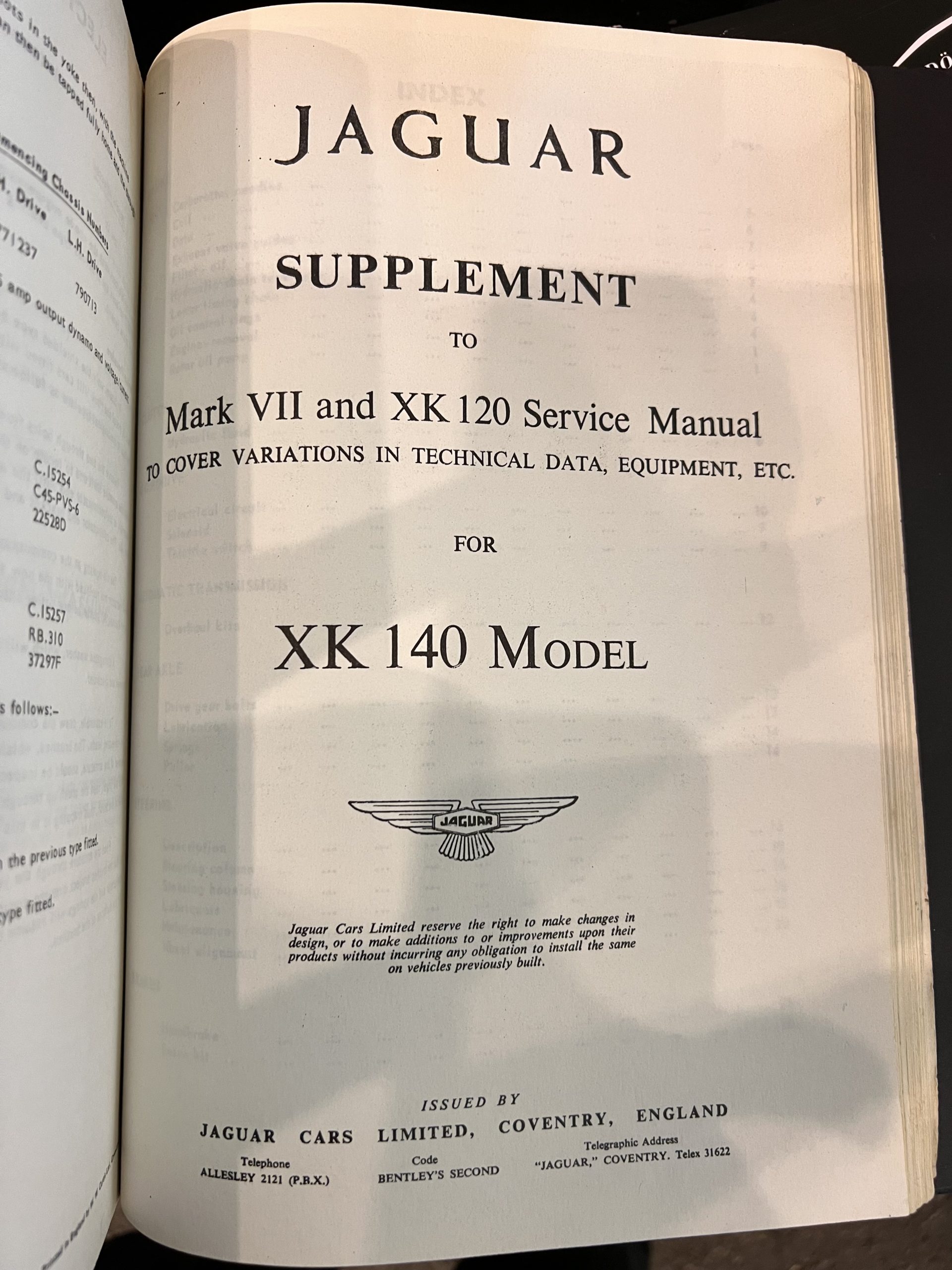 Service Manual XK120 & MkVII – Bild 4