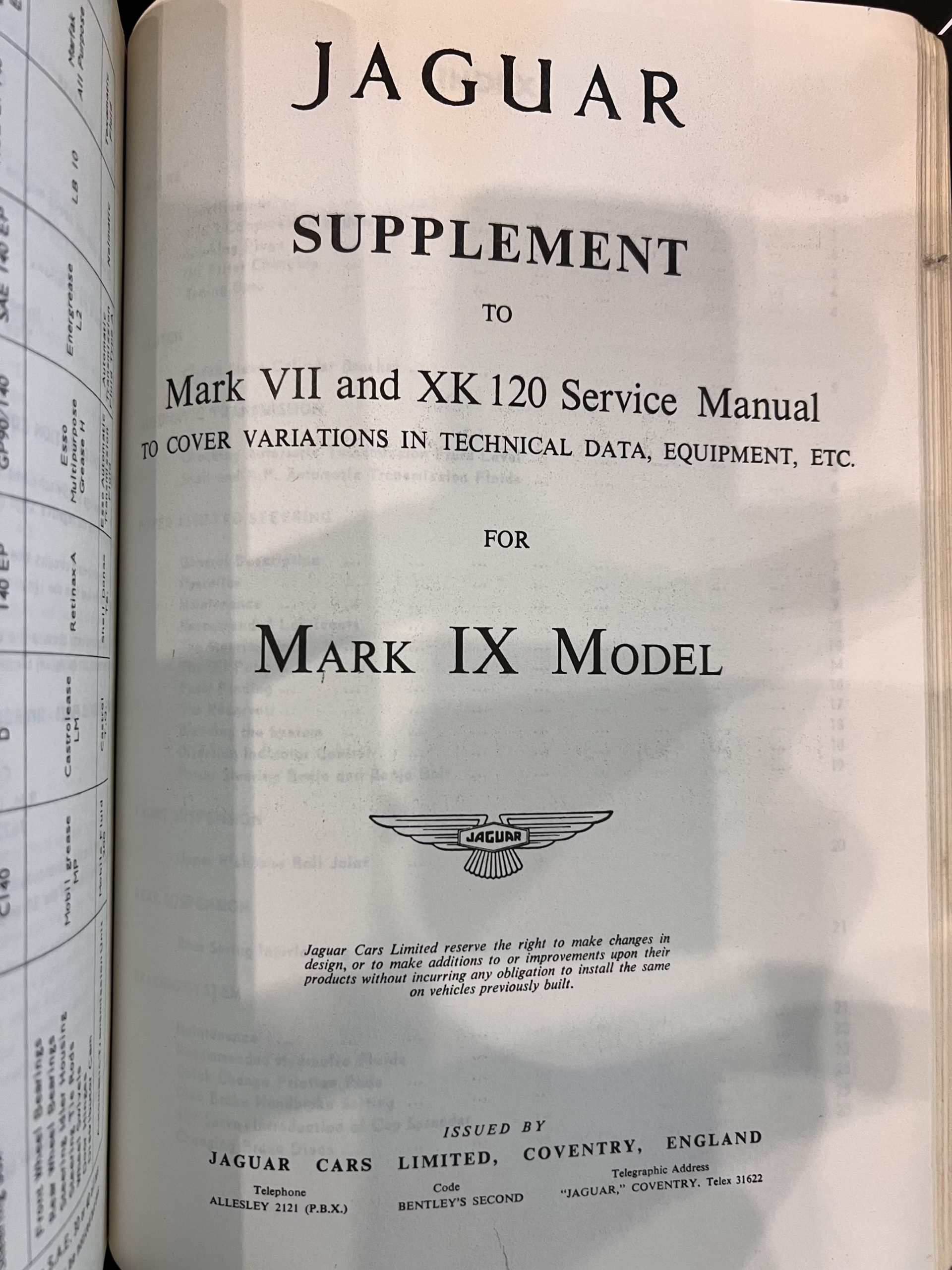 Service Manual XK120 & MkVII – Bild 3