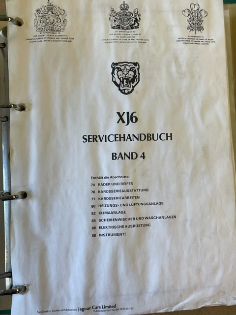 Werkstatthandbuch Band 1 – 5, XJ6 1990 (JJM131611/40) – Bild 13