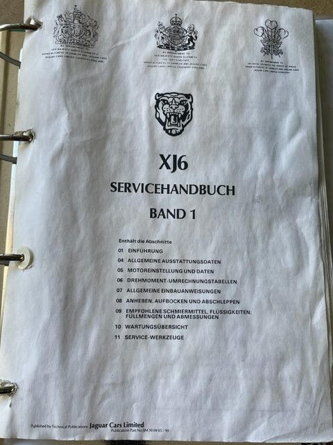 Werkstatthandbuch Band 1 – 5, XJ6 1990 (JJM131611/40) – Bild 2