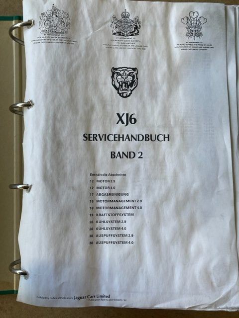 Werkstatthandbuch Band 1 – 5, XJ6 1990 (JJM131611/40) – Bild 7