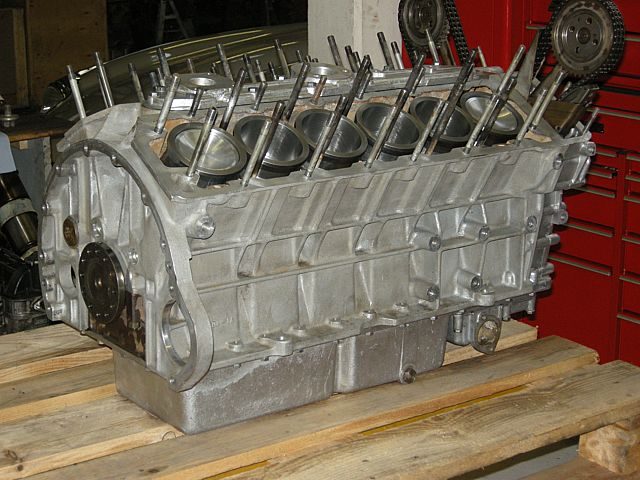 Eisgestrahlter Motorblock