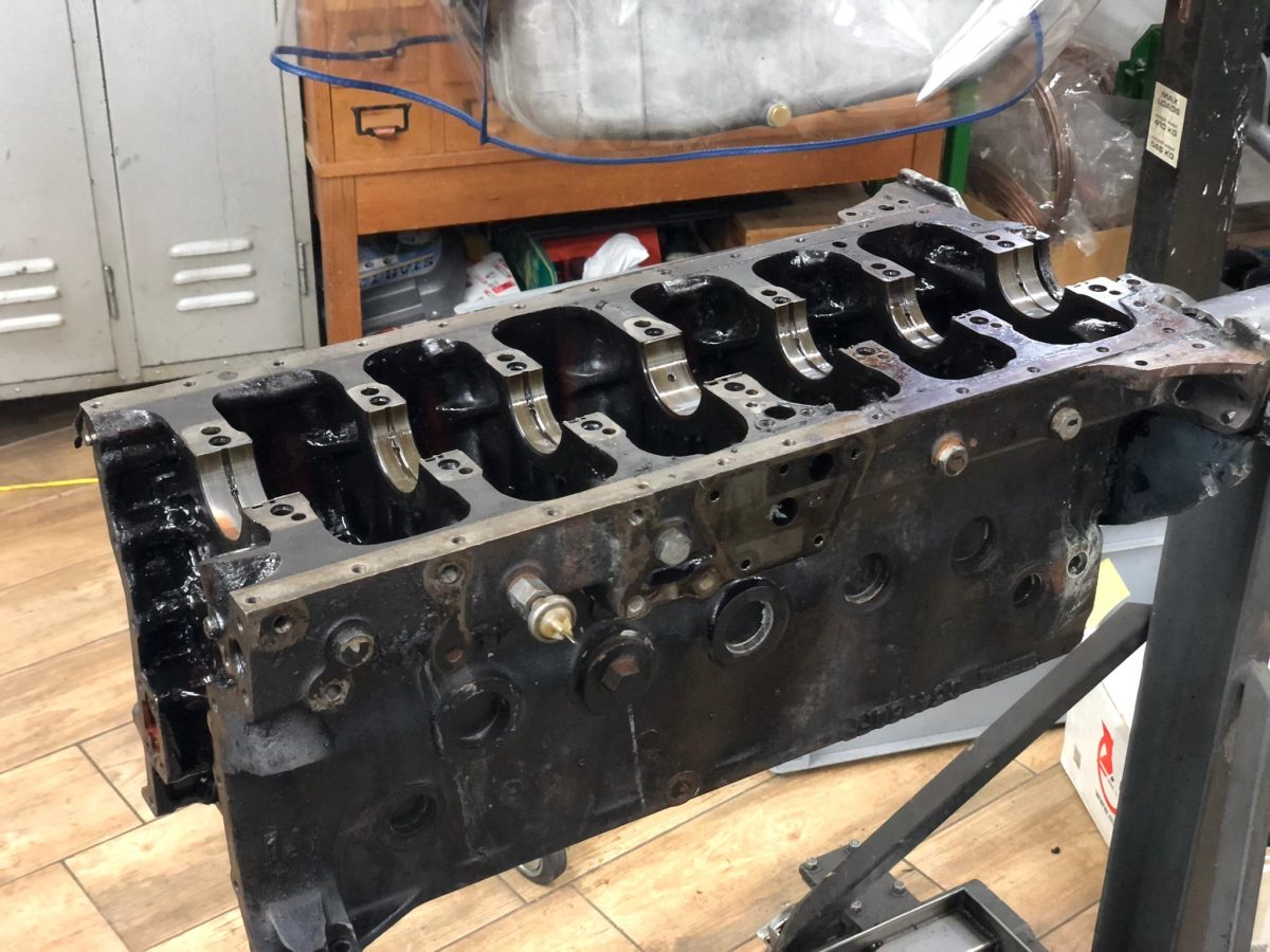 Gut verbrauchter Motorblock