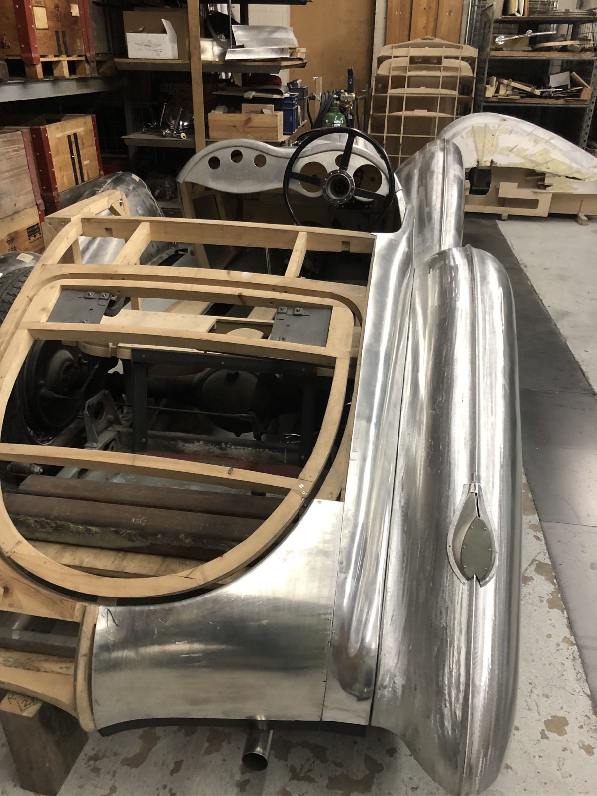 Prototyp Kofferdeckelrahmen aus Fichte